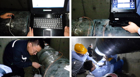 磁声应力测量技术用于城市燃气管线暴雨漂管应力测评